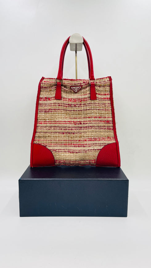 Tote bag tweed pelle