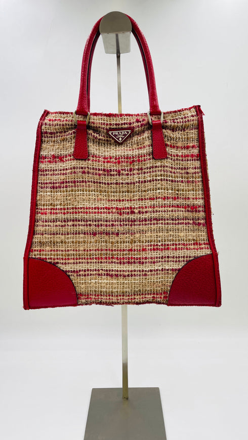 Tote bag tweed pelle