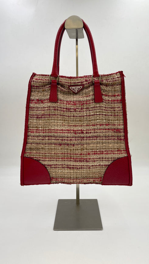 Tote bag tweed pelle