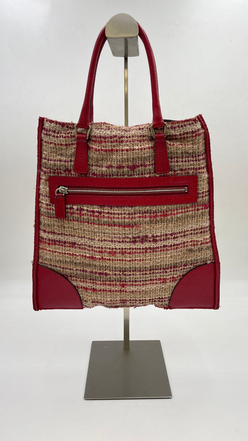 Tote bag tweed pelle
