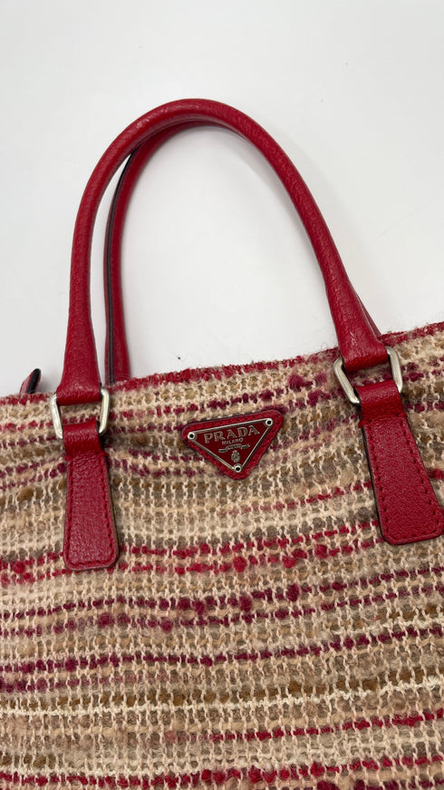 Tote bag tweed pelle