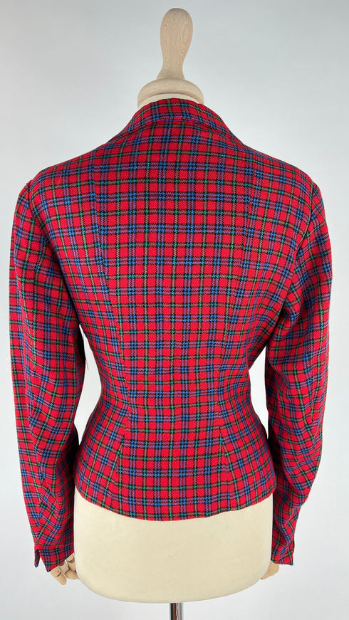 Blazer tartan corto