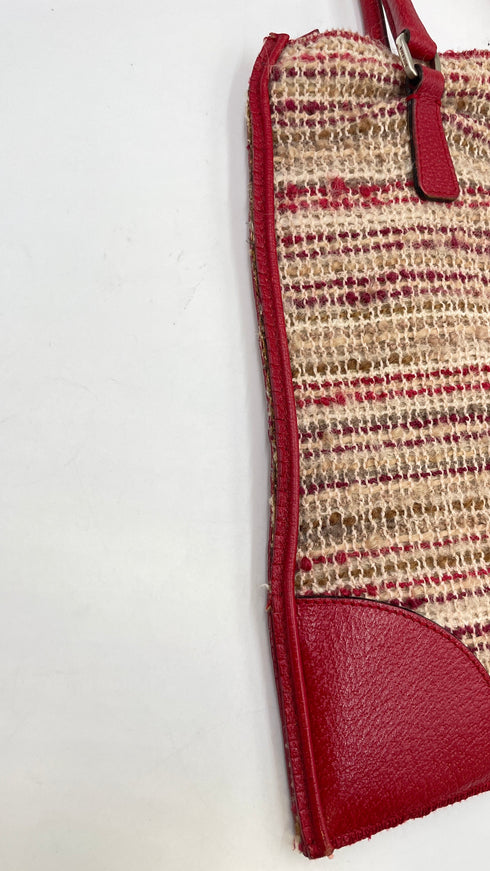 Tote bag tweed pelle