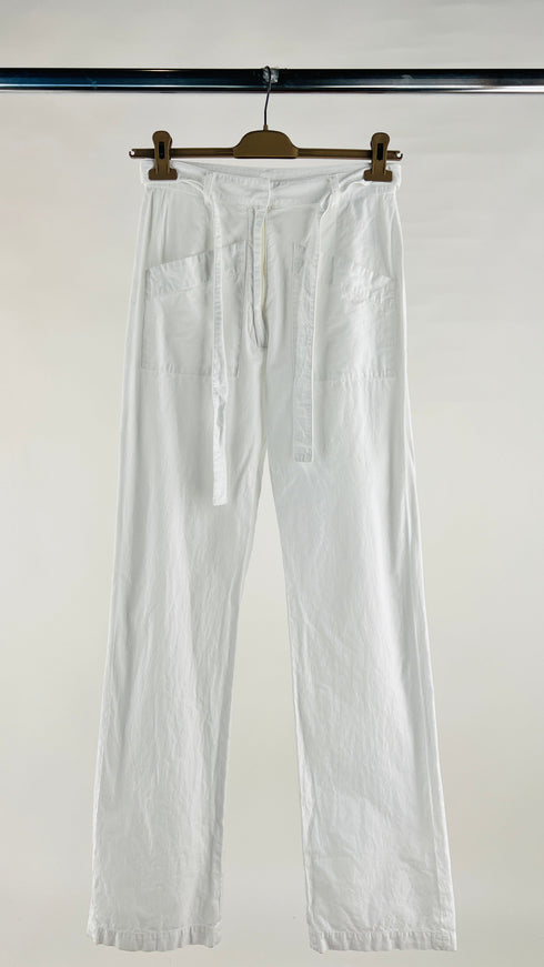 Pantalone in cotone bianco