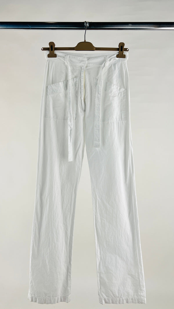 Pantalone in cotone bianco