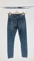 Jeans attillati inserti in pelle