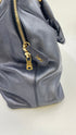Borsa pelle metallizzata