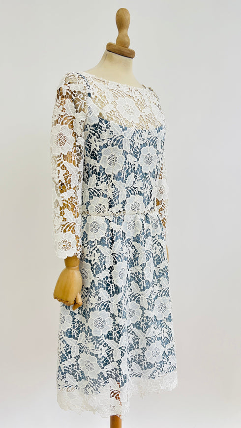 Abito midi pizzo