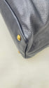 Borsa pelle metallizzata