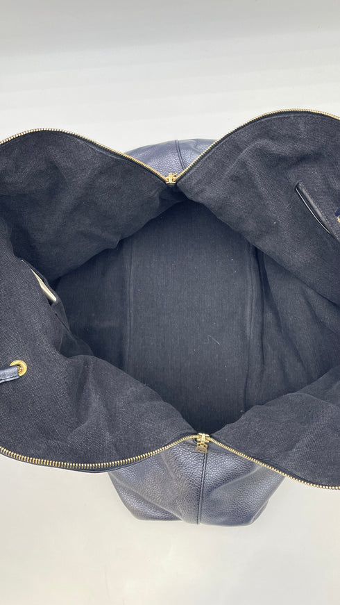 Borsa pelle metallizzata