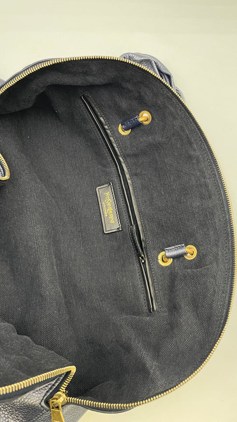 Borsa pelle metallizzata