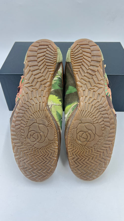 Sneakers fiori ricamo