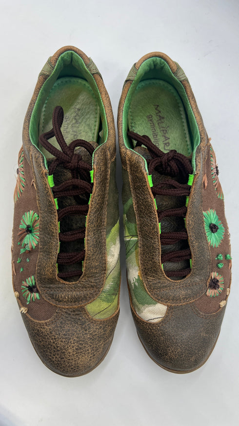 Sneakers fiori ricamo