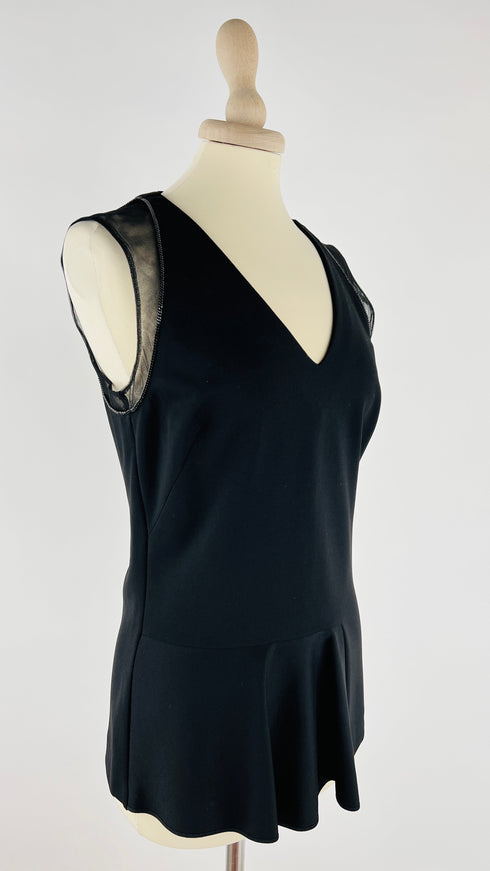 Top nero smanicato