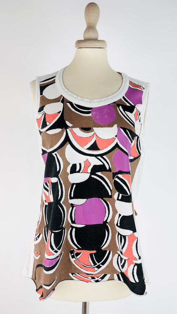 Smanicato in cotone stampato