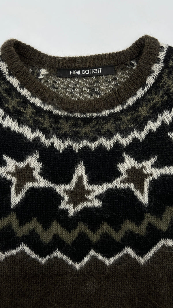 Maglione girocollo a stelle