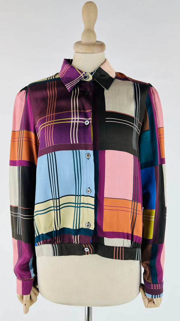 Camicia in raso stampata