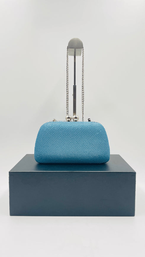 Pochette azzurra metallizzata