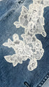 Giacca denim pizzo