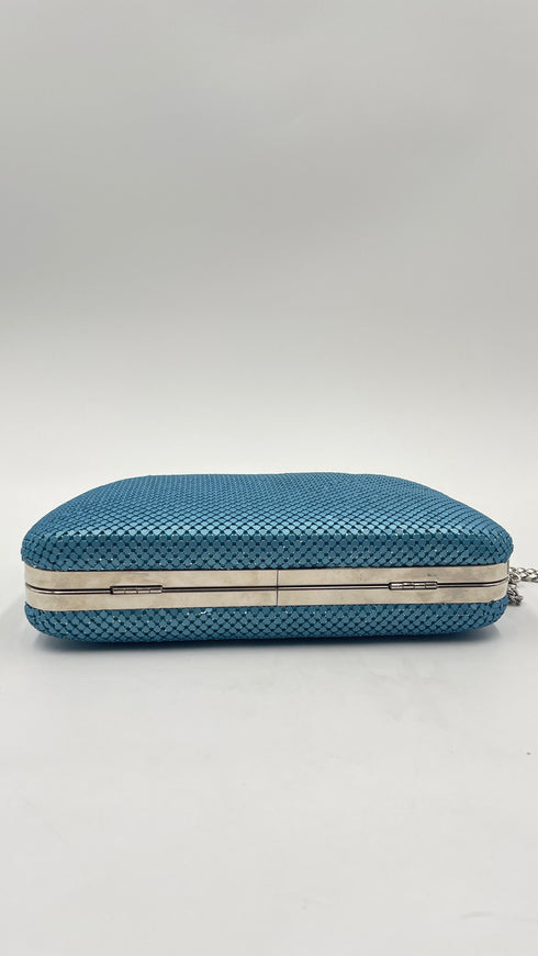 Pochette azzurra metallizzata