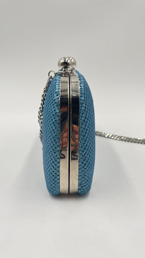 Pochette azzurra metallizzata