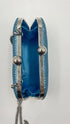 Pochette azzurra metallizzata