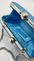 Pochette azzurra metallizzata