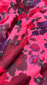 Blusa fiori drappeggiata