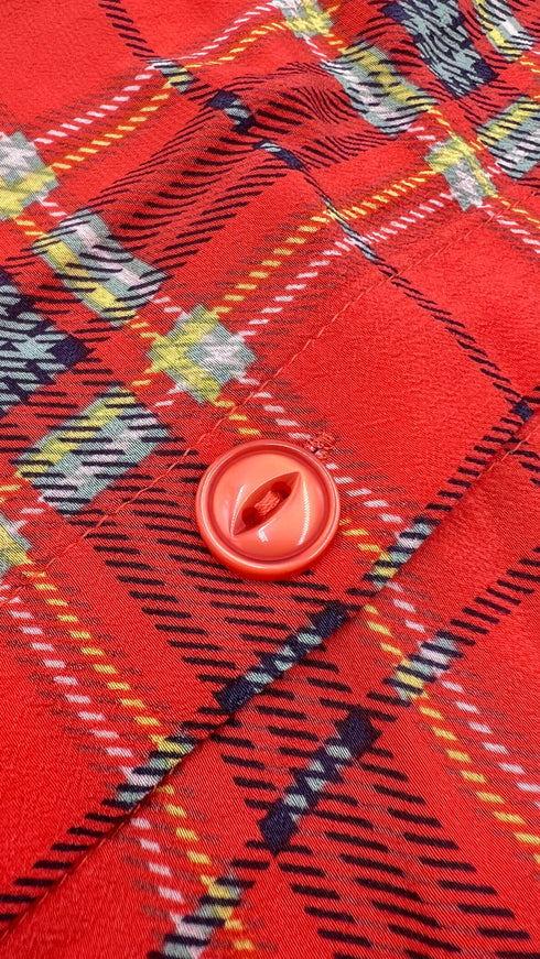 Abito midi tartan