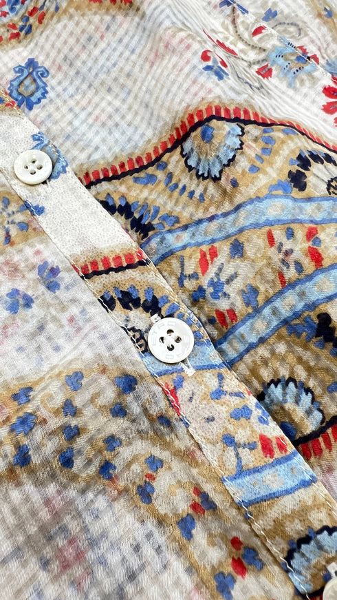 Maxi camicia paisley