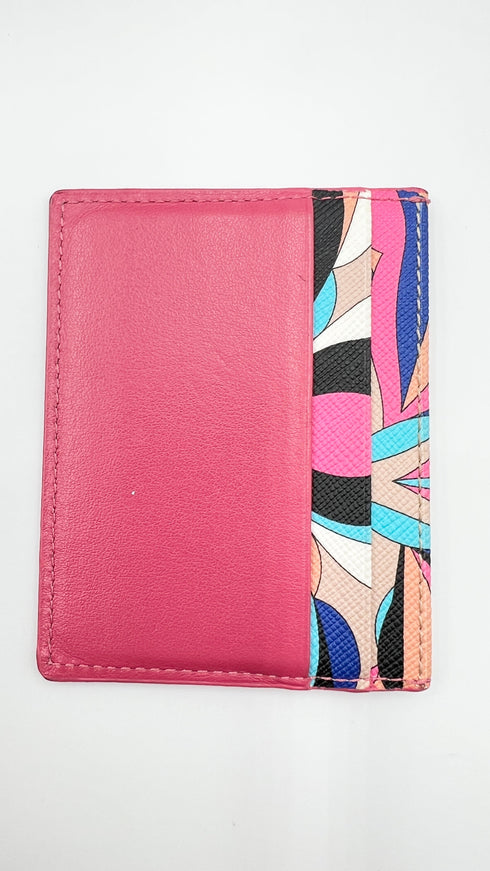 Portacarte in pelle stampata