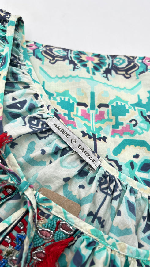 Blusa in cotone stampato