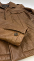 Giacca in pelle marrone