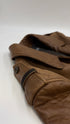 Giacca in pelle marrone