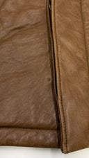 Giacca in pelle marrone GUCCI