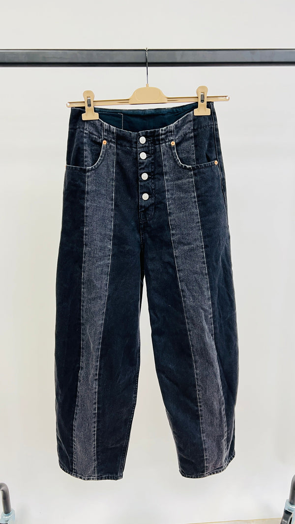 Pantaloni patchwork righe