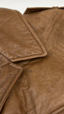 Giacca in pelle marrone GUCCI