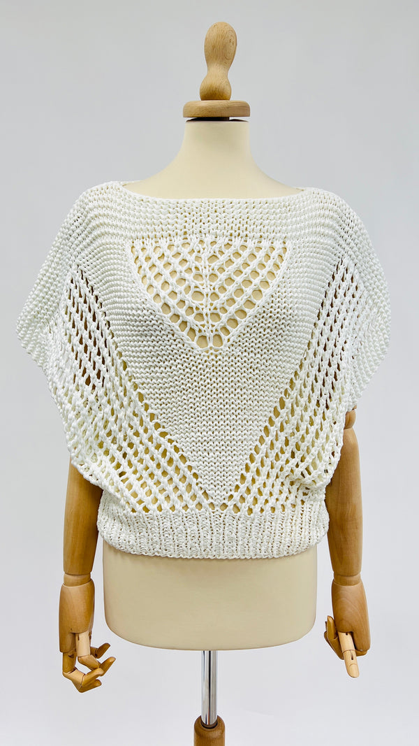Top in maglia traforato
