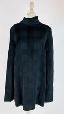 Abito corto check nero Celine