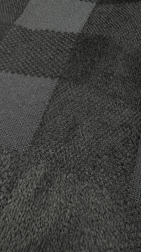 Abito corto check nero