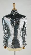 Lupetto pailettes argento CHRISTIAN DIOR
