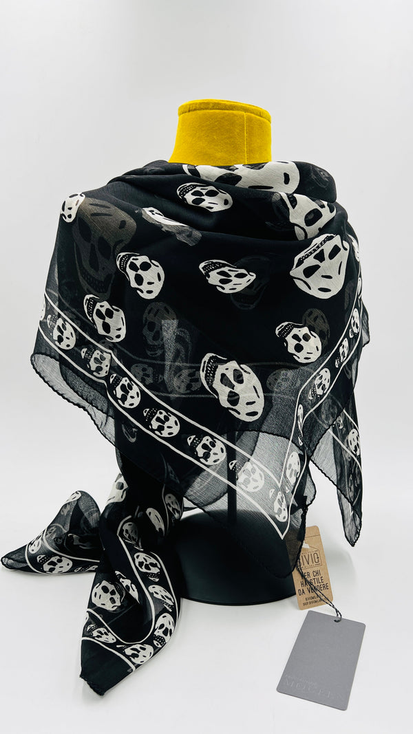 Sciarpa "Skull" con cartellino