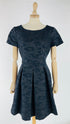 Abito midi jacquard nero