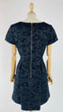 Abito midi jacquard nero