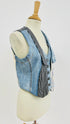 Gilet patchwork con cartellino