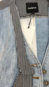 Gilet patchwork con cartellino