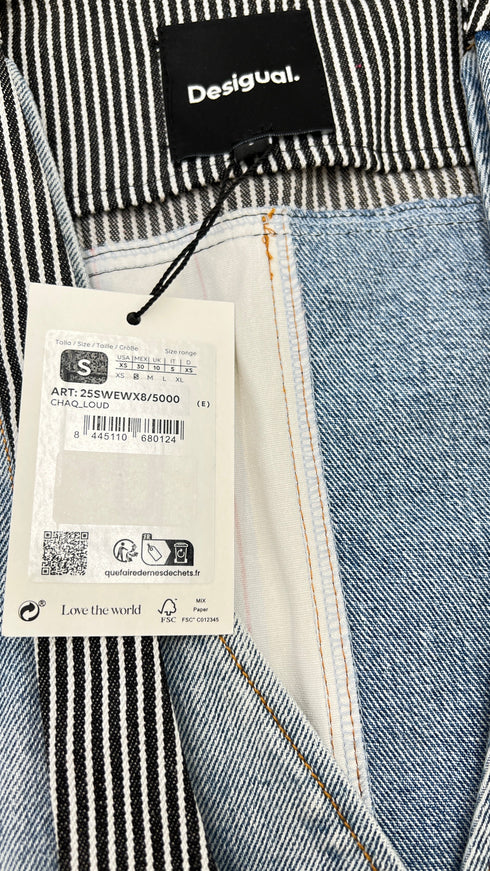Gilet patchwork con cartellino