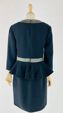 Abito midi con volant e inserti lamé MUSANI couture