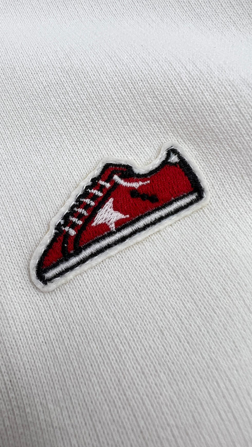 Felpa girocollo con patch