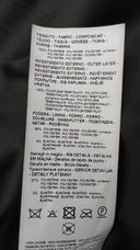 Bomber nero di paillettes con cartellino Emporio Armani